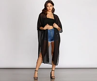 Layered Style Chiffon Kimono