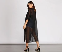 Layered Style Chiffon Kimono