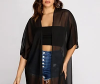 Layered Style Chiffon Kimono