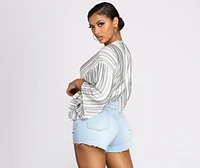 Beachy Vibes Tie Front Top