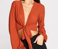 Boho Babe Tie-Front Top