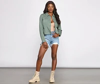 Casual Everyday Button-Front Jacket