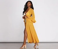 Gypsy Queen Chiffon Bell Sleeve Duster