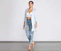 Back To Business Trench Dress