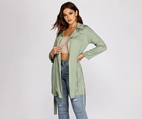 Nine To Five Belted Trench Coat