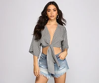 Effortlessly Stylish Tie-Front Top