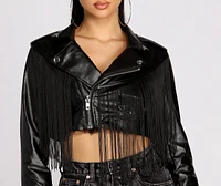 She's Got Some Edge Faux Leather Jacket
