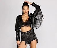 She's Got Some Edge Faux Leather Jacket