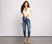 Stunning Sheer Lace Top