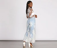 Feel It The Air Applique Sheer Duster