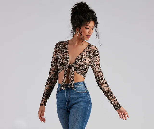 Flirty And Fluttery Crop Top