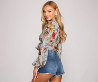 Vacay Bound Tie-Front Top