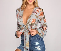 Vacay Bound Tie-Front Top