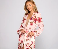 Embraced Beauty Chiffon Floral Duster