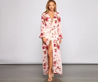 Embraced Beauty Chiffon Floral Duster