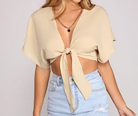 Sealed Chic Tie Front Top