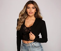 A Chic Moment Cropped Blazer