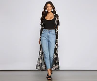 Floral Vibes Chiffon Duster