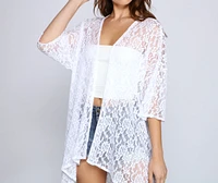 Chic And Sheer Lace Kimono