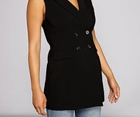City Chic Double Breasted Vest