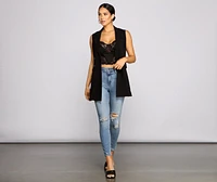 City Chic Double Breasted Vest