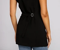 City Chic Double Breasted Vest