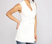 City Chic Double Breasted Vest