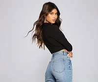 Hook And Eye Crepe Crop Top