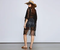 Bohemian Fringe Lace Kimono