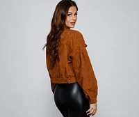 Effortlessly Chic Corduroy Cropped Jacket