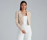 Stylishly Sophisticated Tweed Blazer