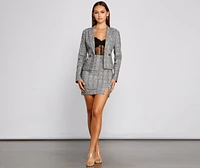 Plaid Mood Cropped Blazer