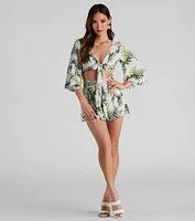 Life's A Breeze Kimono Tie-Front Top