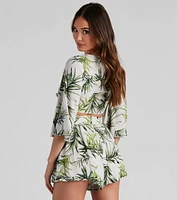 Life's A Breeze Kimono Tie-Front Top