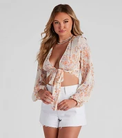 Breezy Boho-Chic Tie-Front Top