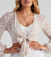 Floral Love Tie-Front Top