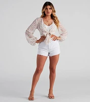 Floral Love Tie-Front Top