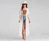Hampton Vacay Crochet Trim Duster