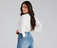 Beachside Beauty Tie-Front Top