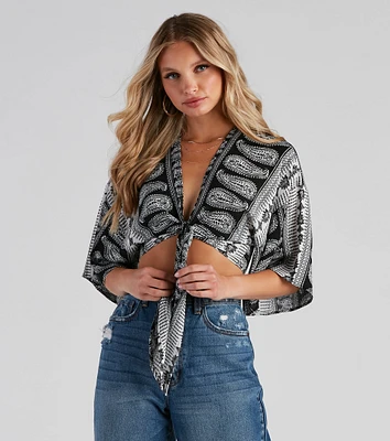 Effortless Boho-Chic Tie-Front Top