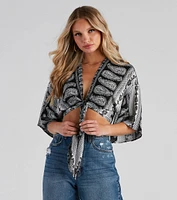 Effortless Boho-Chic Tie-Front Top