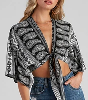 Effortless Boho-Chic Tie-Front Top