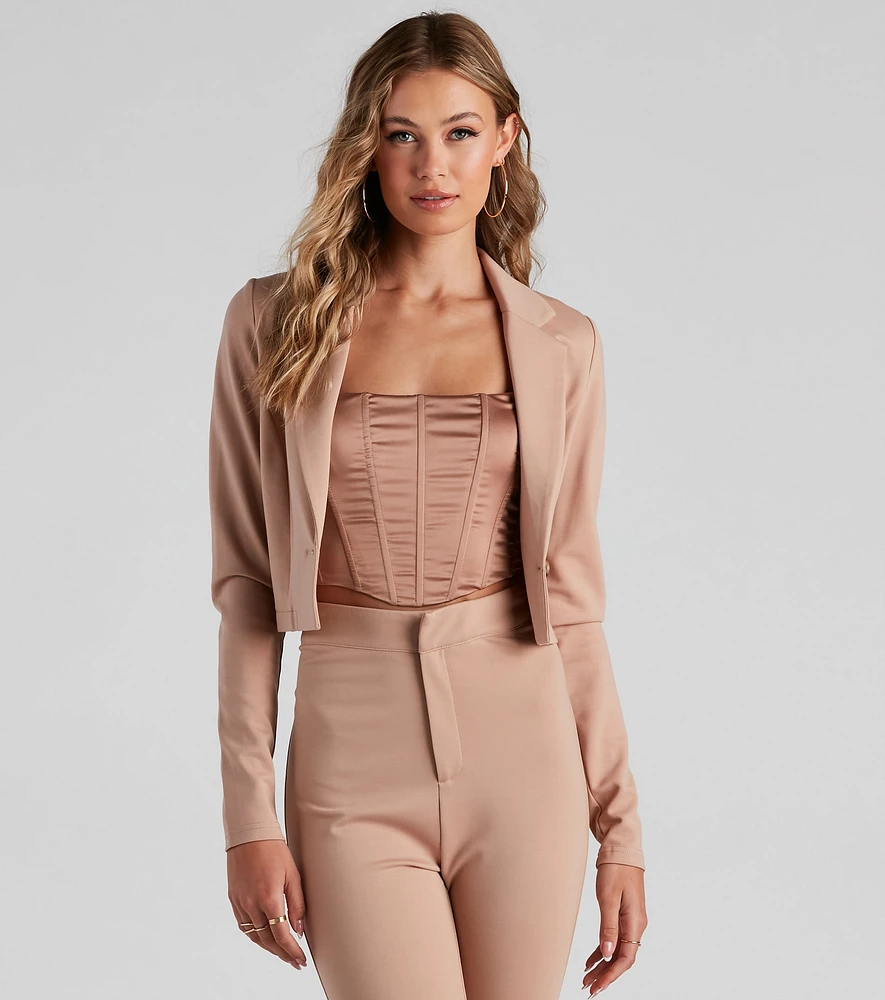Office Ponte Crop Blazer