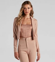 Office Ponte Crop Blazer