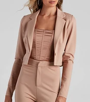 Office Ponte Crop Blazer