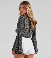 Desert Stroll Tie-Front Top