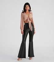 Chic Style Moves Tie-Front Top