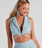 Structured And Chic Cropped Vest