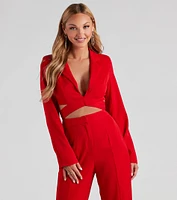 Boss Babe Moves Cropped Blazer