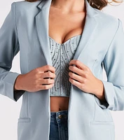 Best Office Woven Boyfriend Blazer